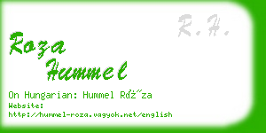 roza hummel business card